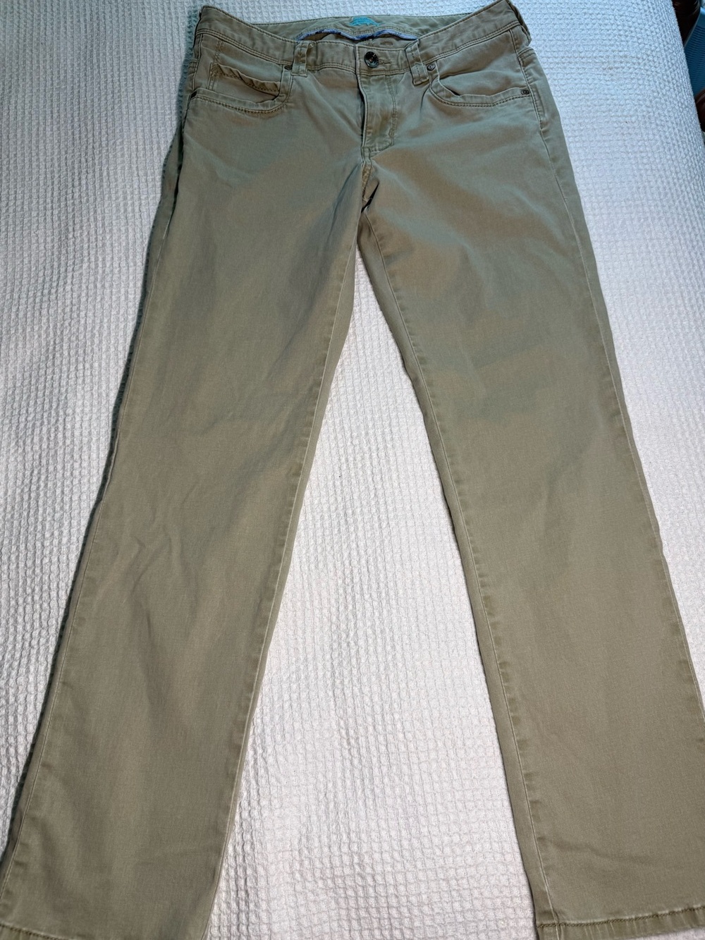 Men's Olive Green Straight-Leg Pants
